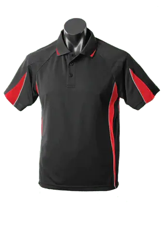 Aussie Pacific Eureka Kids Polo Shirt 3304 Casual Wear Aussie Pacific Black/Red/Ashe 6